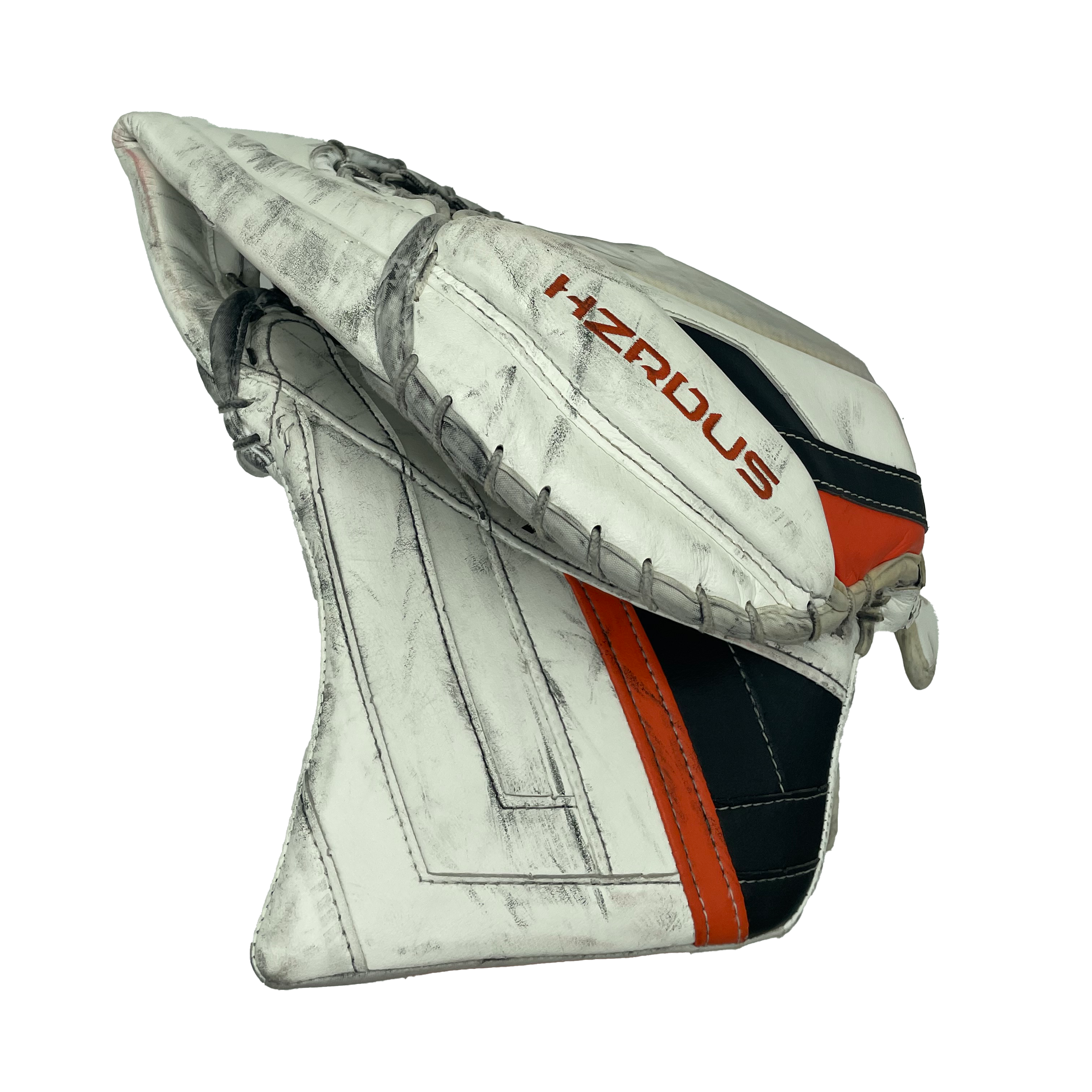 True HZRDUS PX4 - Ensemble complet de gardien de but Pro Stock d'occasion - Felix Sandstrom - (Blanc/Noir/Orange)
